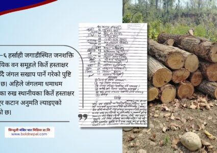 Exclusive दुधौलीमा किर्ते हस्ताक्षर गर्दै – जंगल सखाप पारिँदै